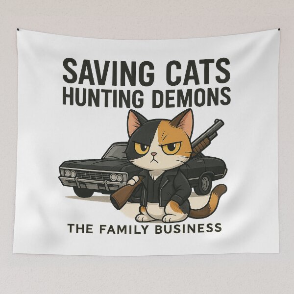 Item preview, Trixi – Saving Cats, Hunting Demons designed and sold by TrixiDesigns.