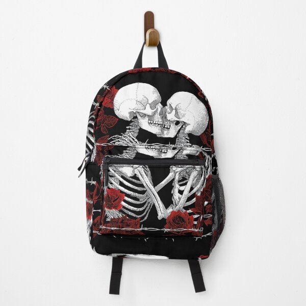 Item preview, Till Death Do Us Part-dark red rose - Gothic Skeleton Lovers Artwork designed and sold by BubbleDream Art .