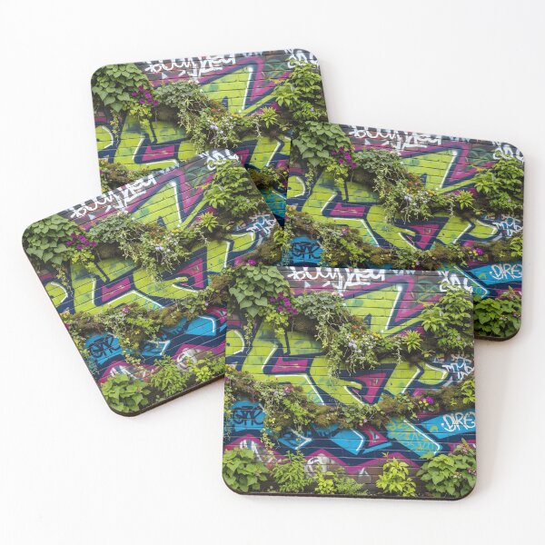 Item preview, Urban Overgrowth – Jungle Graffiti Wall in Gritty Ultra-HD Detail designed and sold by Cullinan Art.