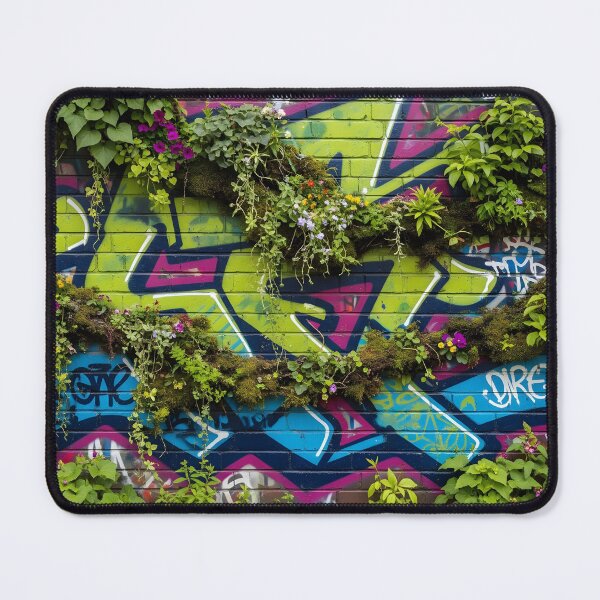 Item preview, Urban Overgrowth – Jungle Graffiti Wall in Gritty Ultra-HD Detail designed and sold by Cullinan Art.