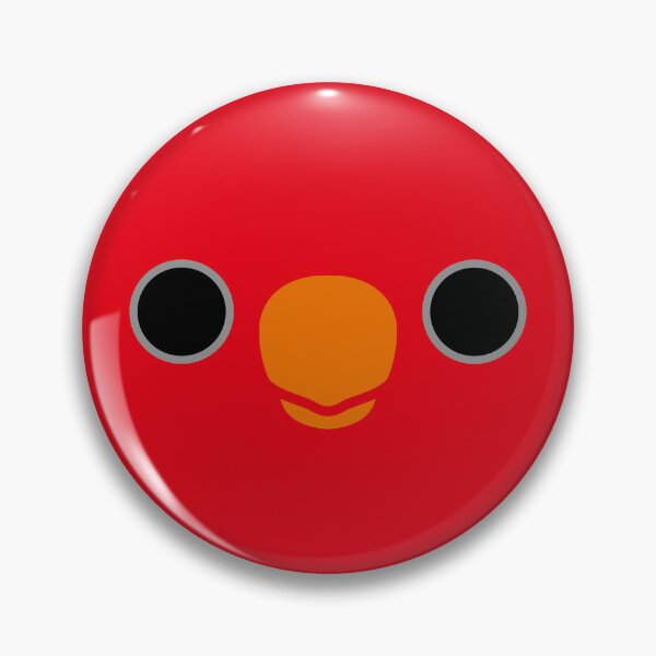 Item preview, The face of a Red Lory designed and sold by INKOYADO.