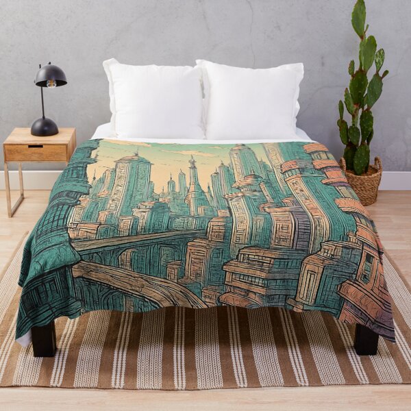 Item preview, Retro-Futuristic Cityscape: NeonVault Skyline designed and sold by NeonVaultStudio.