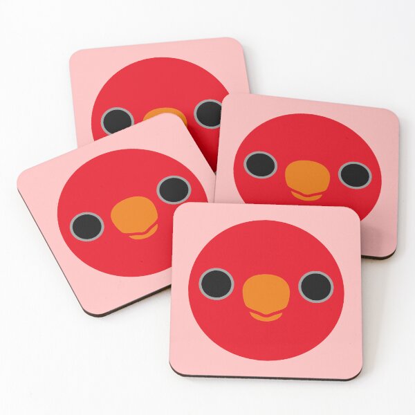 Item preview, The face of a Red Lory designed and sold by INKOYADO.