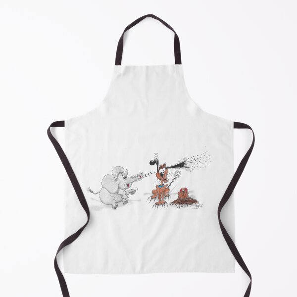 Item preview, Baby elephant trumpets into dog’s ear, mole with hands over ears designed and sold by Richard Fettes.
