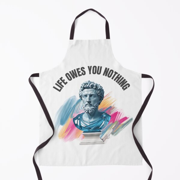 Item preview, Life Owes You Nothing - Stoic Philosopher Marcus Aurelius Artwork designed and sold by LexaArtworks.