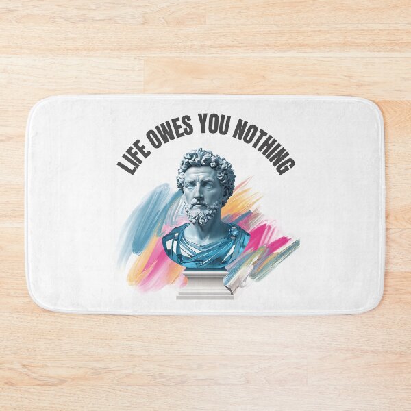 Item preview, Life Owes You Nothing - Stoic Philosopher Marcus Aurelius Artwork designed and sold by LexaArtworks.