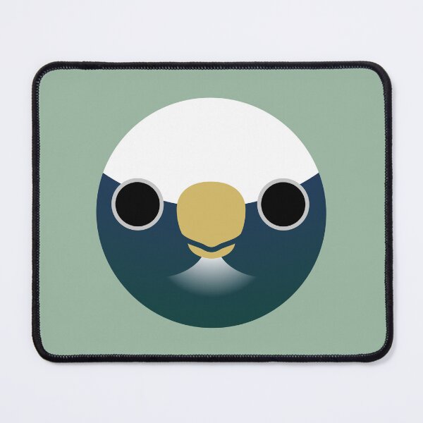 Item preview, The face of a white-crowned parrot designed and sold by INKOYADO.