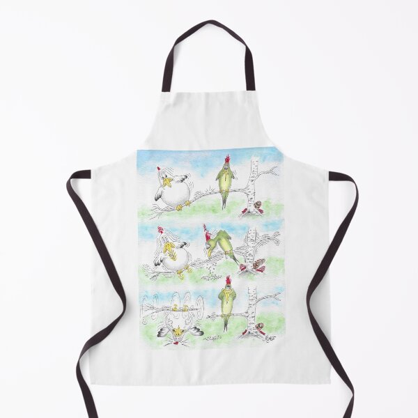 Item preview, Cartoon of woodpecker pecking a hen off a tree branch designed and sold by Richard Fettes.