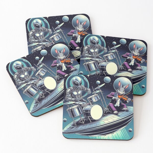 Item preview, Alien and cute bunny  designed and sold by Dogandesighn.