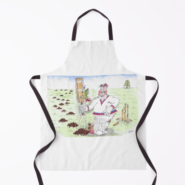 Item preview, Cricketer watches as woodpecker pecks at cricket bat. Mole looks on. designed and sold by Richard Fettes.