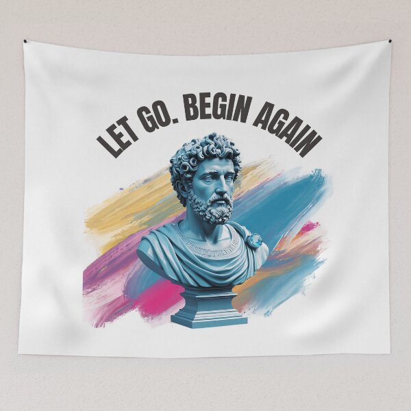 Item preview, Let Go, Begin Again- Stoic Philosopher Marcus Aurelius Artwork designed and sold by LexaArtworks.