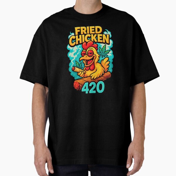 Item preview, Tekst Fried Chicken 420 designed and sold by TrendsLook.