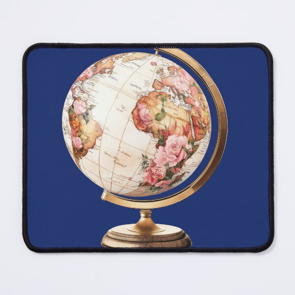 Item preview, Decorative Earth Globe with Flowers. Antique World Globe with Roses. designed and sold by Maryna_Reine.