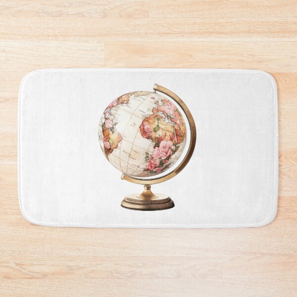 Item preview, Decorative Earth Globe with Flowers. Antique World Globe with Roses. designed and sold by Maryna_Reine.