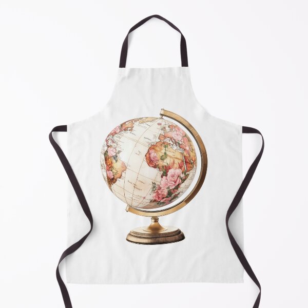 Item preview, Decorative Earth Globe with Flowers. Antique World Globe with Roses. designed and sold by Maryna_Reine.