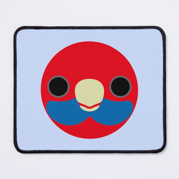 Item preview, The face of a Crimson rosella designed and sold by INKOYADO.