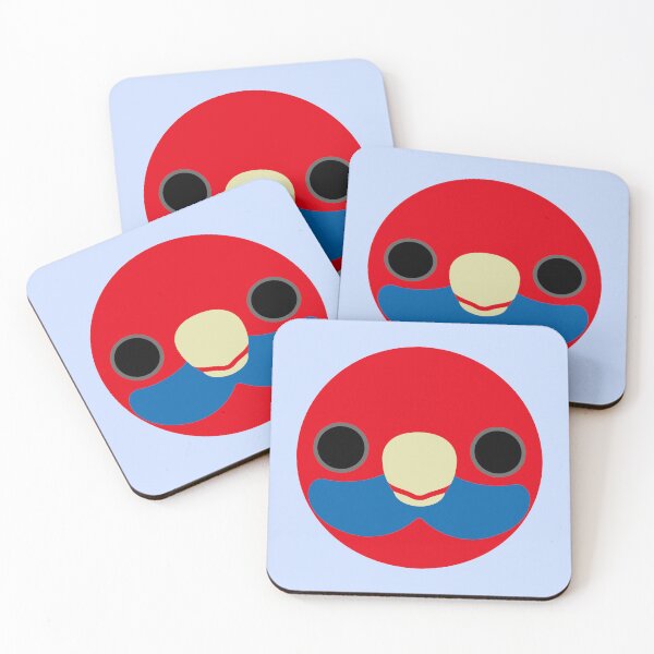 Item preview, The face of a Crimson rosella designed and sold by INKOYADO.