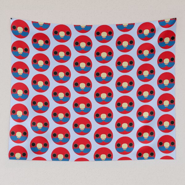 Item preview, The face of a Crimson rosella designed and sold by INKOYADO.