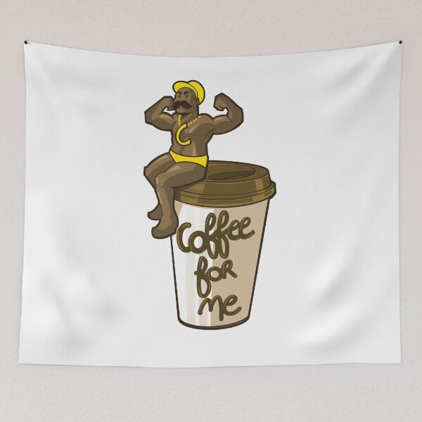 Item preview, A coffee cup with a crazy little character on top designed and sold by fifou96.