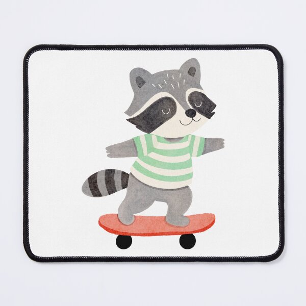Item preview, Skateboarding Raccoon designed and sold by MilouiArt.