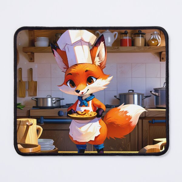 Item preview, Whimsical Fox Chef - Rustic Baking Fun designed and sold by PufftailStudio.