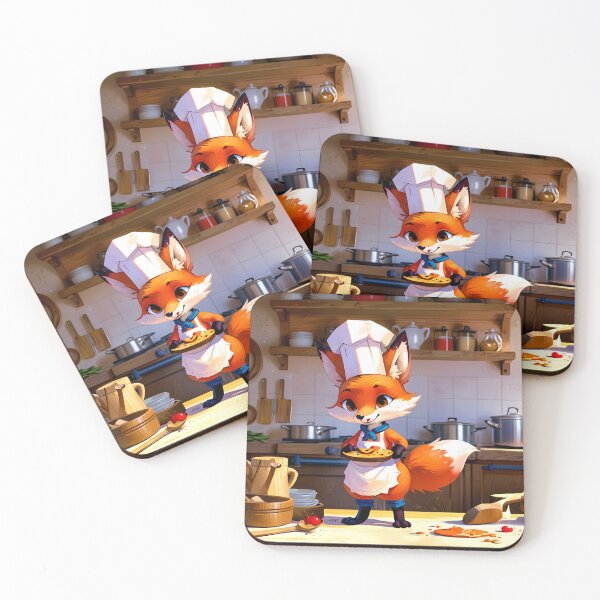 Item preview, Whimsical Fox Chef - Rustic Baking Fun designed and sold by PufftailStudio.