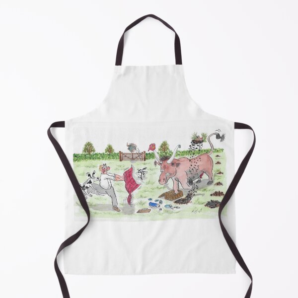 Item preview, Cartoon of bull disrupting a family picnic designed and sold by Richard Fettes.