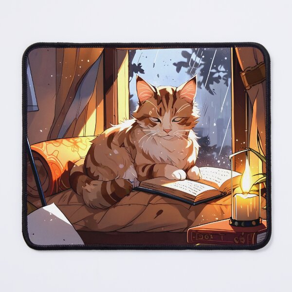 Item preview,  Cozy Reading Cat - Rainy Day Book Lover Ver.2 designed and sold by PufftailStudio.