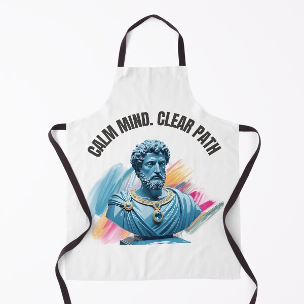 Item preview, Calm Mind. Clear Path - Blue Crystal Stone Stoic Philosopher Marcus Aurelius Artwork  designed and sold by LexaArtworks.