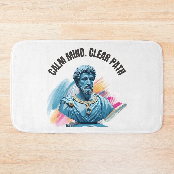 Item preview, Calm Mind. Clear Path - Blue Crystal Stone Stoic Philosopher Marcus Aurelius Artwork  designed and sold by LexaArtworks.