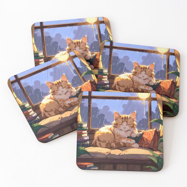 Item preview, Cozy Reading Cat - Rainy Day Book Lover Ver.1 designed and sold by PufftailStudio.