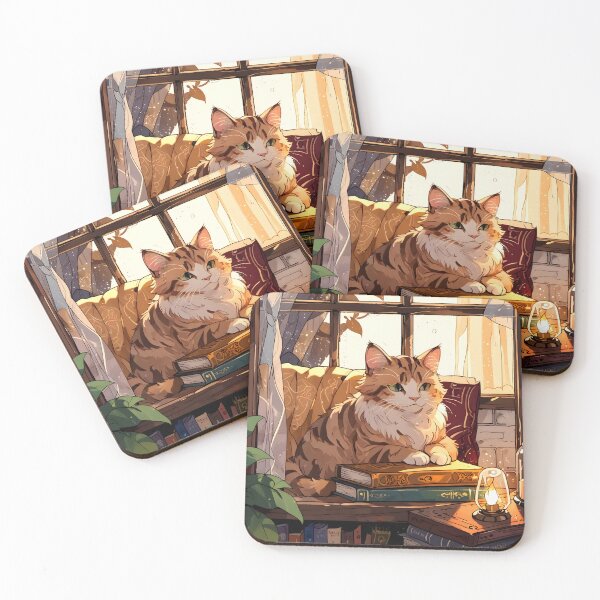 Item preview,  Cozy Reading Cat - Rainy Day Book Lover Ver.3 designed and sold by PufftailStudio.