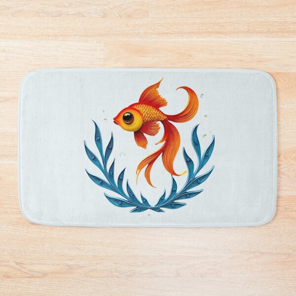 Item preview, Pretty Orange Goldfish Quilling Paper Craft Water Scene designed and sold by TackyTime.