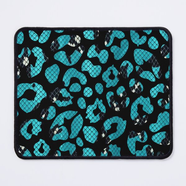 Item preview, Teal Snakeskin Leopard Print Pattern Design designed and sold by VonsKraftCorner.