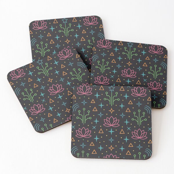 Item preview, Techno Zen Pattern – Neon Mandala Circuit designed and sold by NeonVaultStudio.