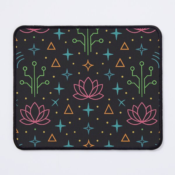Item preview, Techno Zen Pattern – Neon Mandala Circuit designed and sold by NeonVaultStudio.