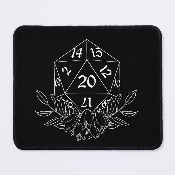 Item preview, D20 natural 20 black with white outline (no text) designed and sold by Verliese.
