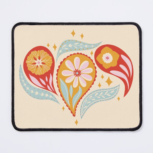 Item preview, Groovy 1970s -- Paisley - Flowers & Leaves designed and sold by Kozee.