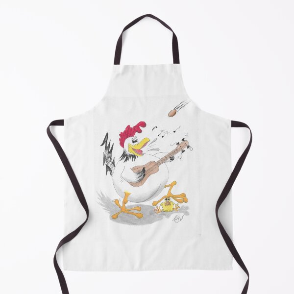 Item preview, Cartoon rooster play guitar using chick as a foot rest designed and sold by Richard Fettes.