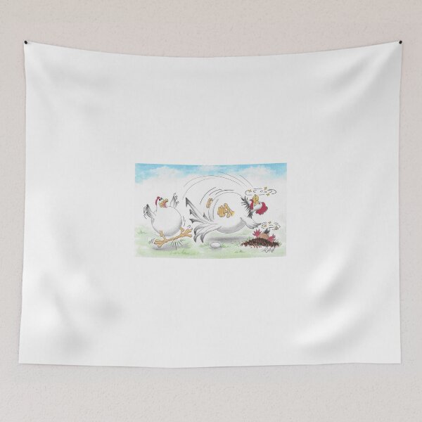 Item preview, Colour cartoon hen celebrates laying an egg designed and sold by Richard Fettes.