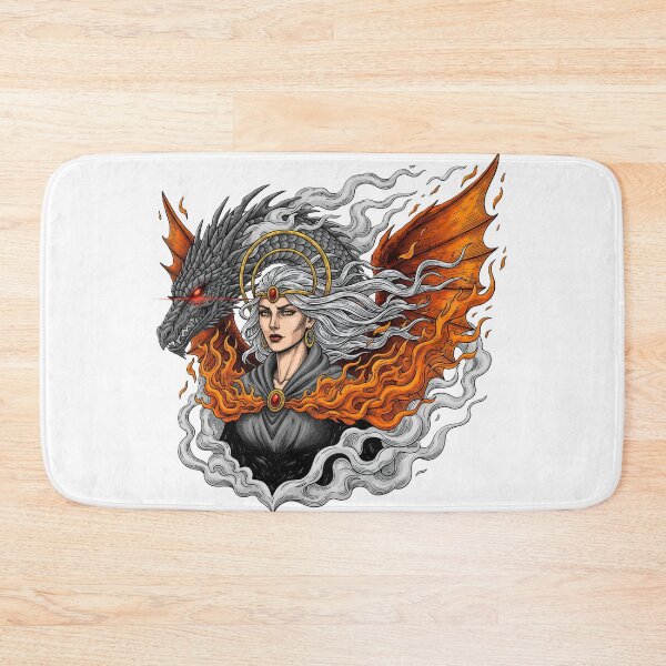 Item preview, Queen of Fire & Scales: The Dragonborn Empress designed and sold by Priyanshu-kaii.