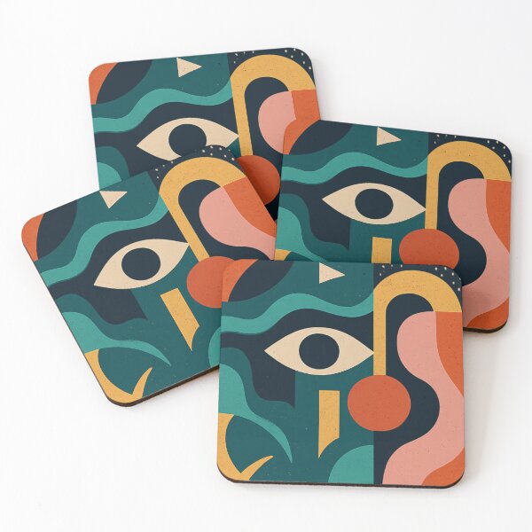 Item preview, abstract design featuring geometric and organic shapes in vibrant colors designed and sold by Nazardes.