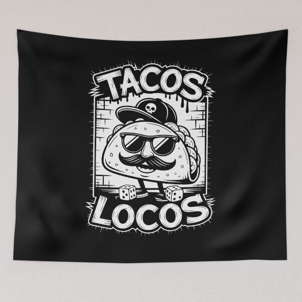 Item preview, Tacos Locos Funny Urban Food Design designed and sold by wrestletoys.