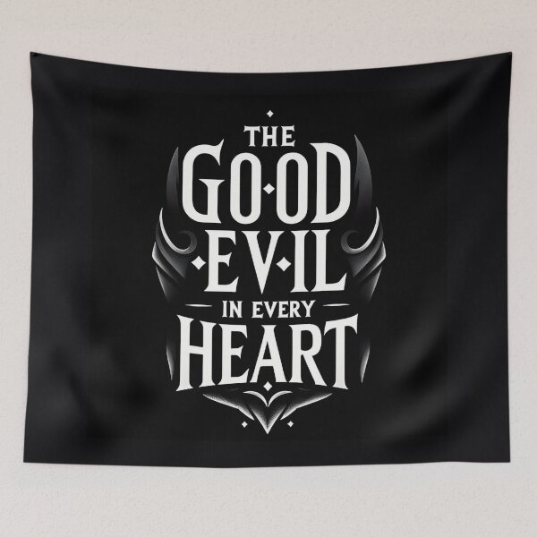 Item preview, Good Evil Heart Typography Design designed and sold by Voodoo Store Paranormal Collections.