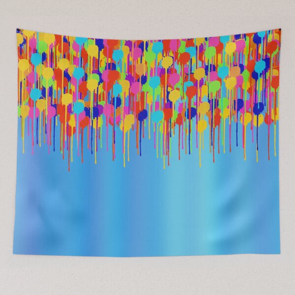 Item preview, Paint Drips on Shades of Blue designed and sold by JeanKellyPhoto.