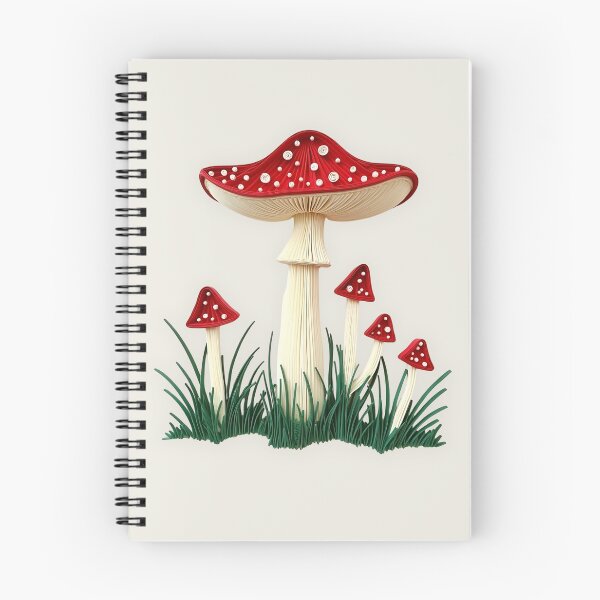 Item preview, Cute Red Mushrooms Quilling Paper Craft Toadstool Grass designed and sold by TackyTime.