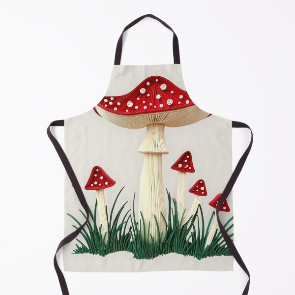 Item preview, Cute Red Mushrooms Quilling Paper Craft Toadstool Grass designed and sold by TackyTime.