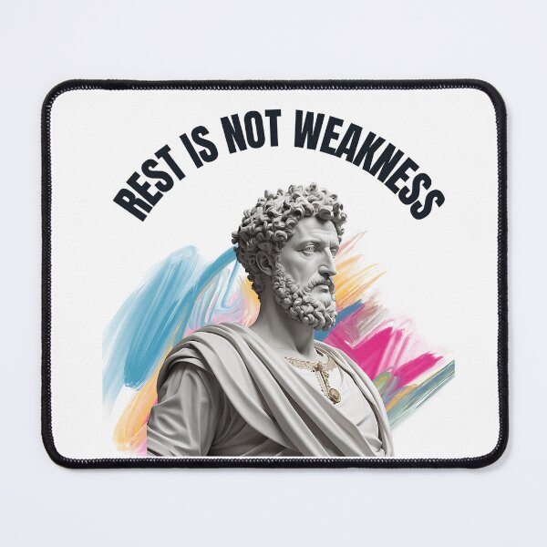 Item preview, Rest is not weakness - Stoic Philosopher Marcus Aurelius Artwork designed and sold by LexaArtworks.