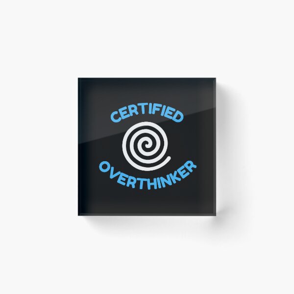 Item preview, Certified Overthinker Aesthetic Mental Health Print designed and sold by Unique Egg.