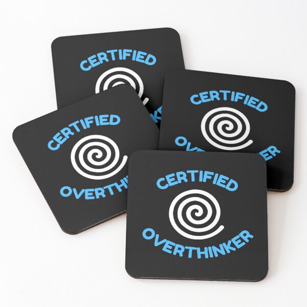 Item preview, Certified Overthinker Aesthetic Mental Health Print designed and sold by Unique Egg.